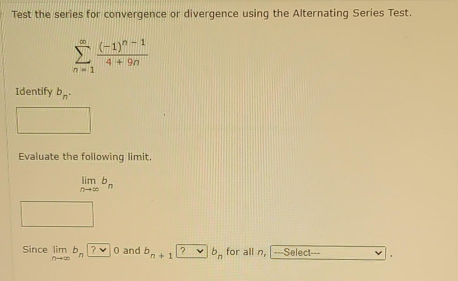 Solved Test the series for convergence or divergence using | Chegg.com