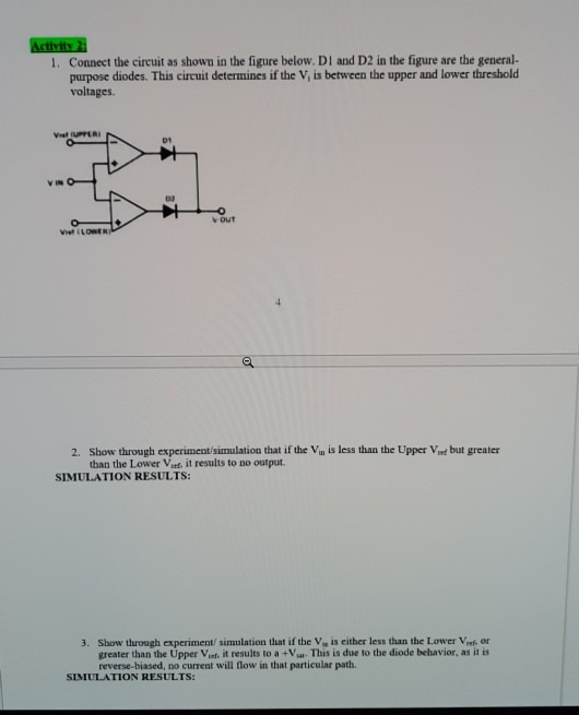 Solved Activity 2 1. Connect the circuit as shown in the | Chegg.com