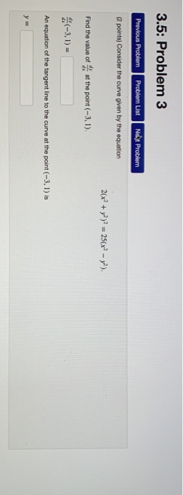 Solved 3.5: Problem 1 Previous Problem Problem List Next | Chegg.com