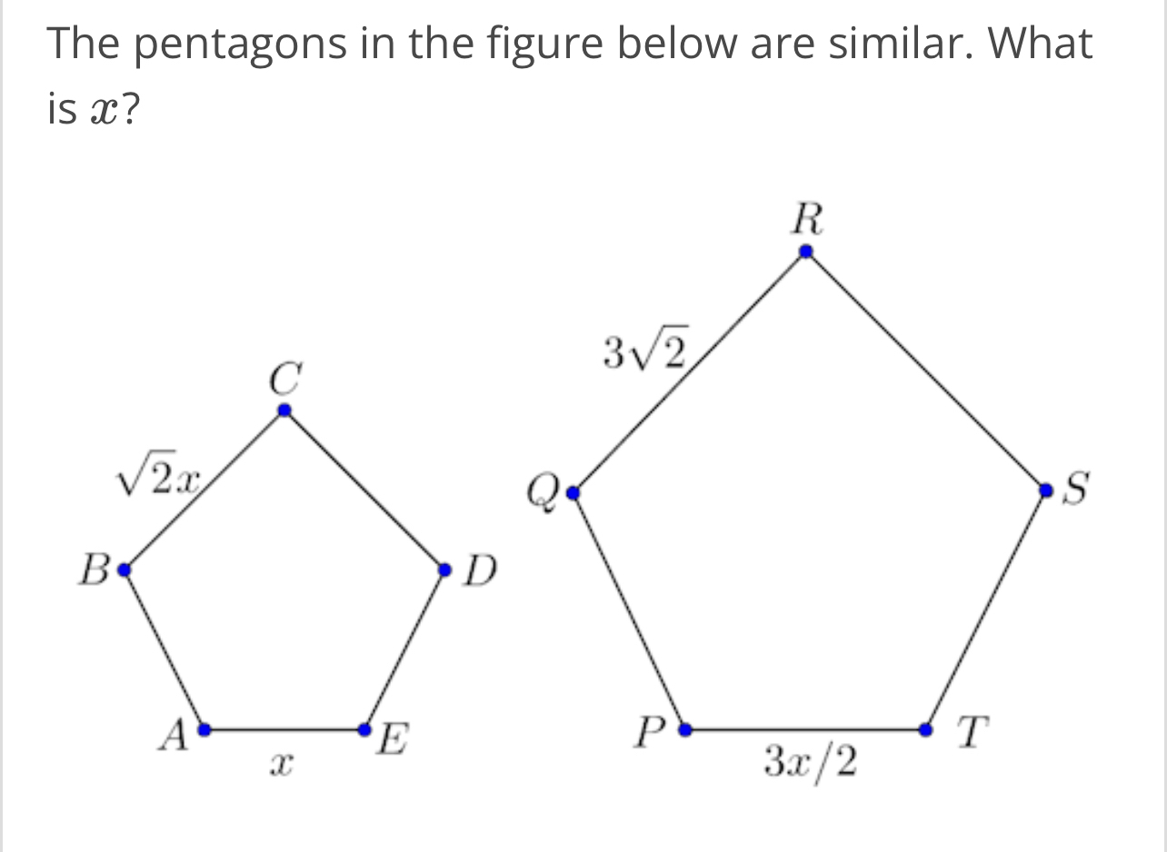 Solved How to solve The pentagons in the figure below are | Chegg.com