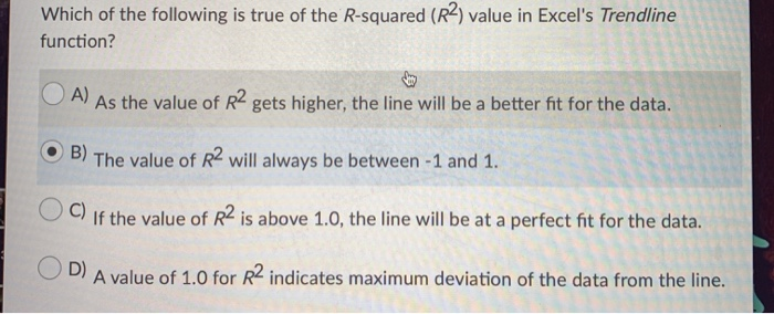 r squared in excel trendline