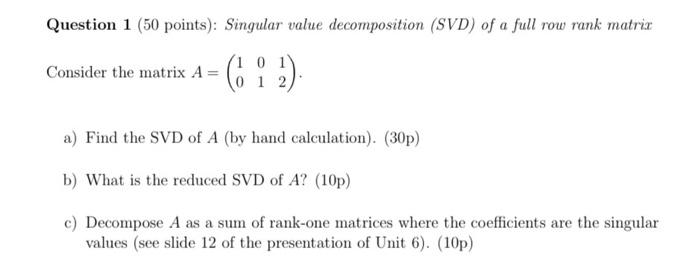 Svd calculator deals