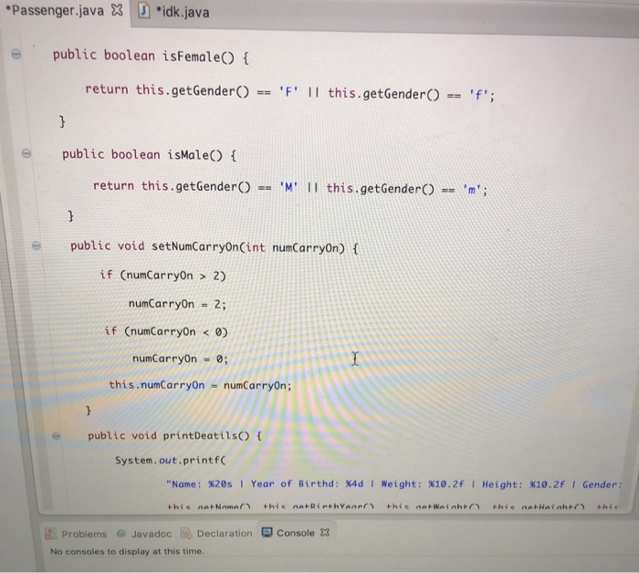 Solved Create a class to represent a Person object that | Chegg.com