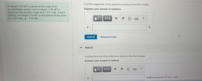 Solved Find the magnitude of the total force acting on the | Chegg.com