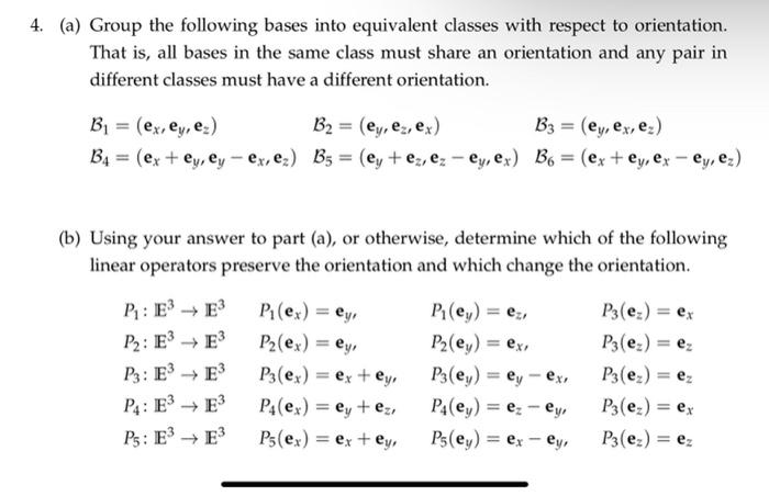 4. (a) Group the following bases into equivalent | Chegg.com