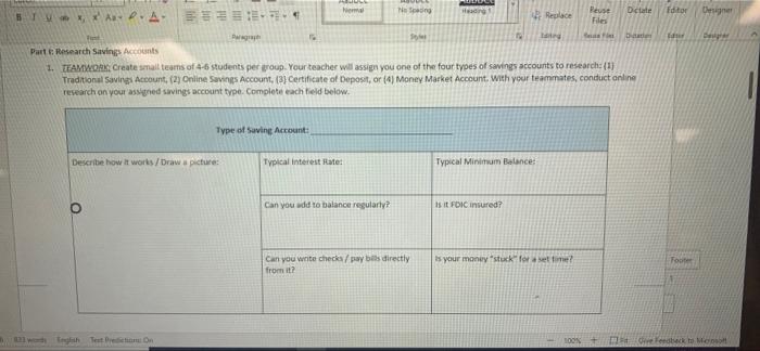 Solved COMPARE: Types of Savings Accounts There are multiple 