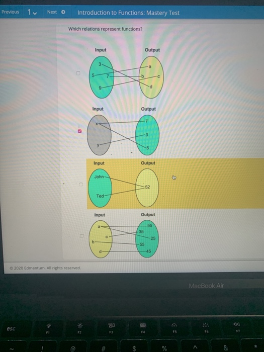 Previous 1 V Next Introduction To Functions Mastery Chegg 