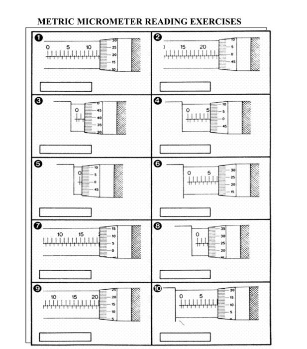 Vernier micrometer reading clearance worksheet