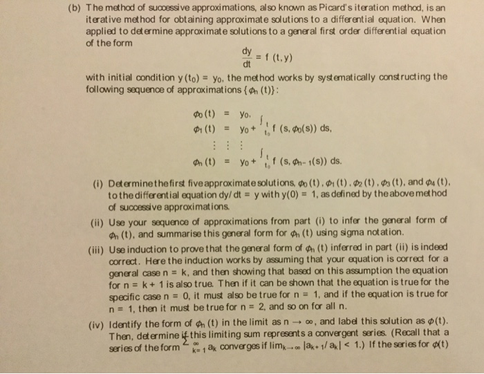 Solved (15 marks) Consi der the first order differential | Chegg.com