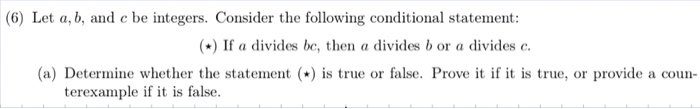 Solved (6) Let A, B, And C Be Integers. Consider The | Chegg.com