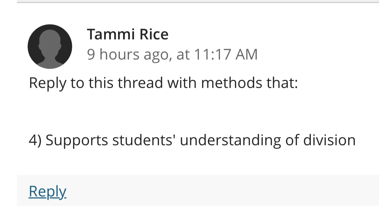 Solved Tammi Rice9 ﻿hours ago, at 11:17 ﻿AMReply to this | Chegg.com