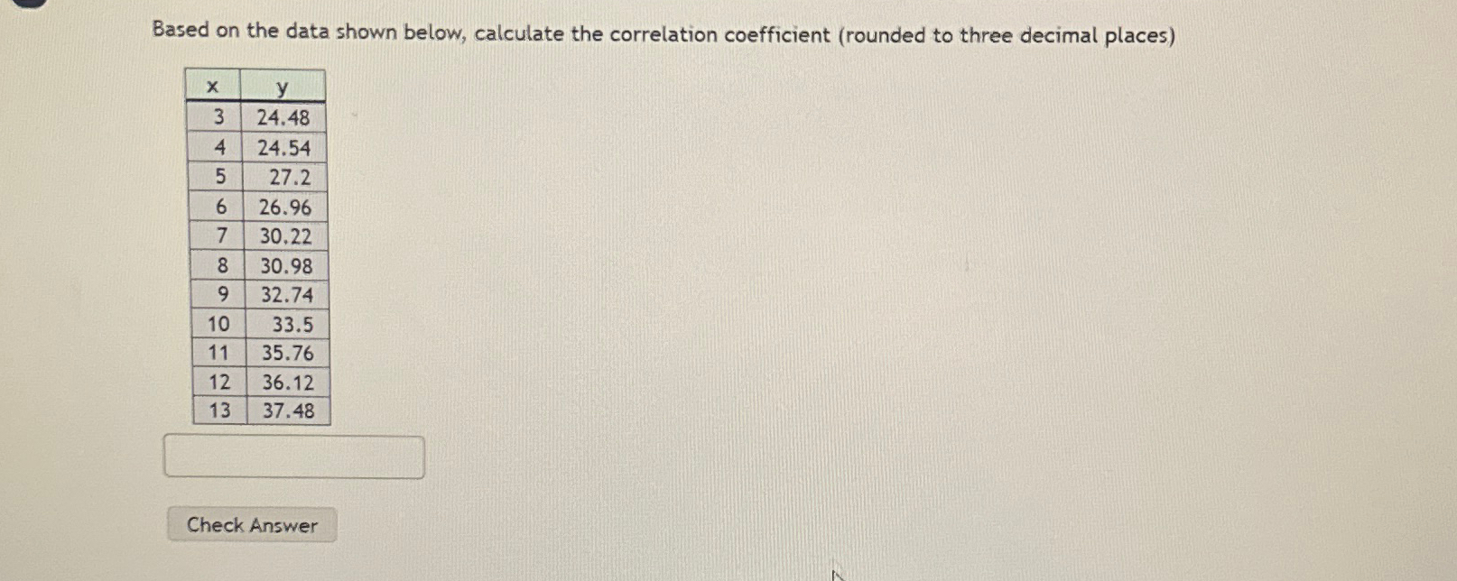 Solved Based on the data shown below, calculate the | Chegg.com