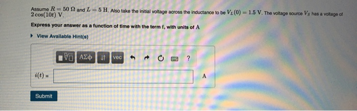 Solved Rc And Rl Circuits With General Sources C Of 14 Pa Chegg Com