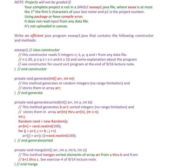 Solved Note Projects Will Not Be Graded If Your Complete Chegg Com