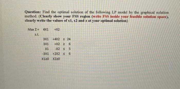 Solved Question: Find the optimal solution of the following | Chegg.com
