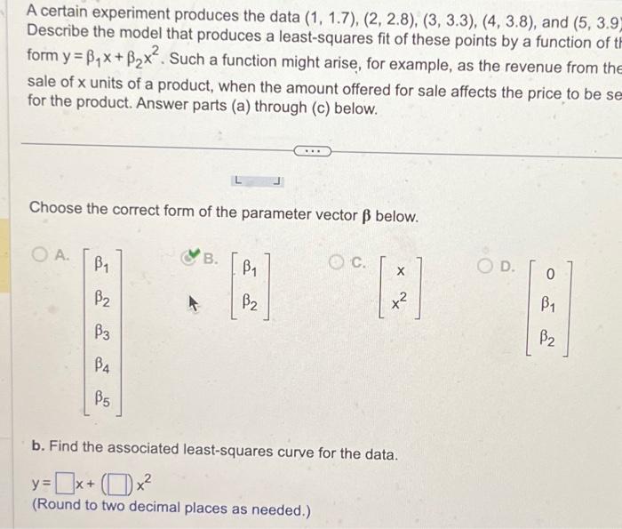 Solved A certain experiment produces the data | Chegg.com