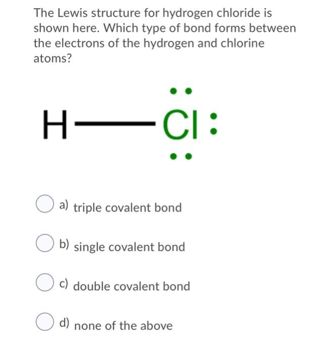hydrogen chloride lewis structure