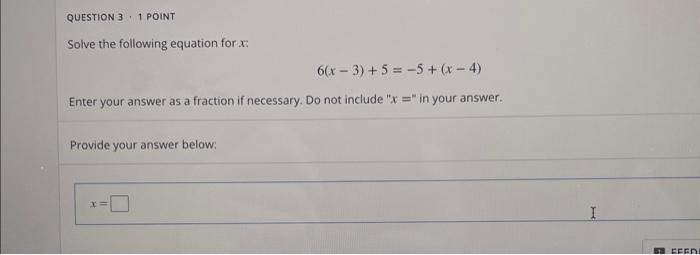 Solved Solve the following equation for x : | Chegg.com