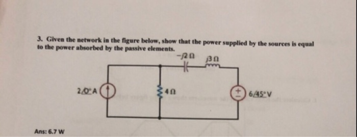 Solved 3. Given the network in the figure below, show that | Chegg.com