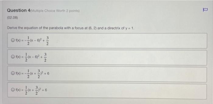 Solved 2 Question 1 Multiple Choice Worth 2 Points) (02.08) | Chegg.com