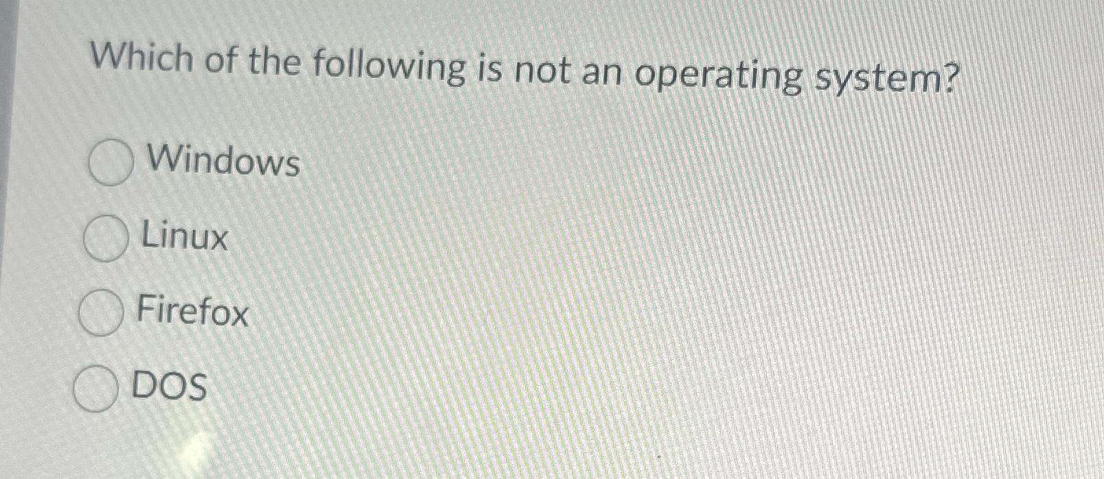 Solved Which of the following is not an operating | Chegg.com