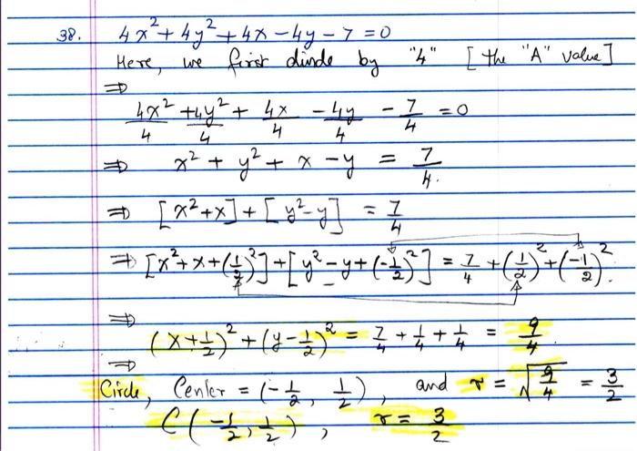 Solved Given The Equation: 2x2+2y2+12x− 8y−1=0 Use | Chegg.com