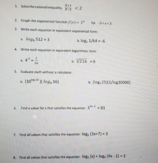 Solved can you please do all of them please I really need | Chegg.com