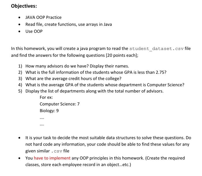 java oop homework