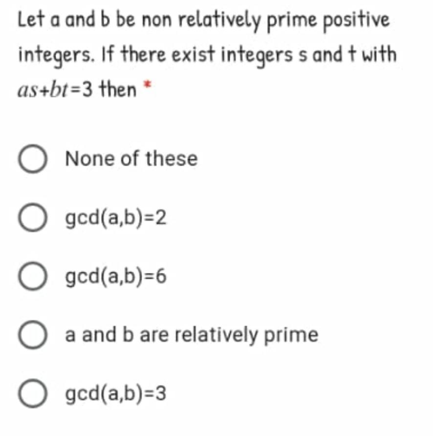 Solved let a and b be non relatively prime positive chegg