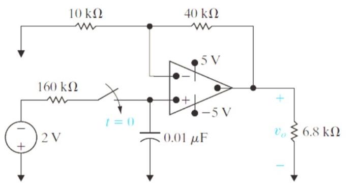 Solved The initial voltage on the capacitor in the circuit | Chegg.com