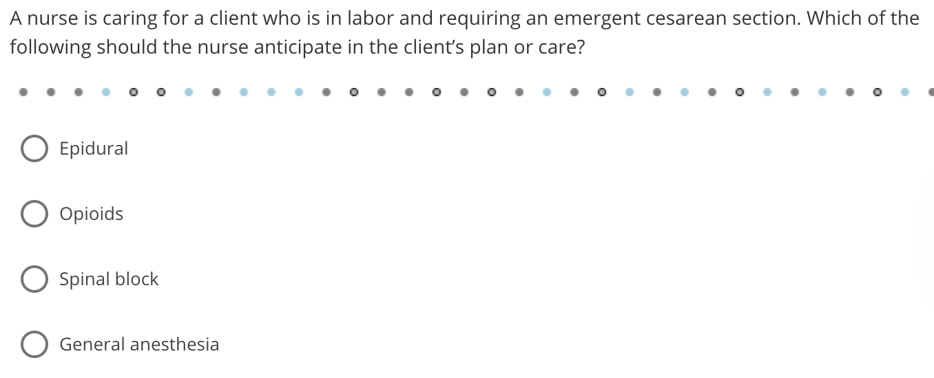 Solved A nurse is caring for a client who is in labor and | Chegg.com