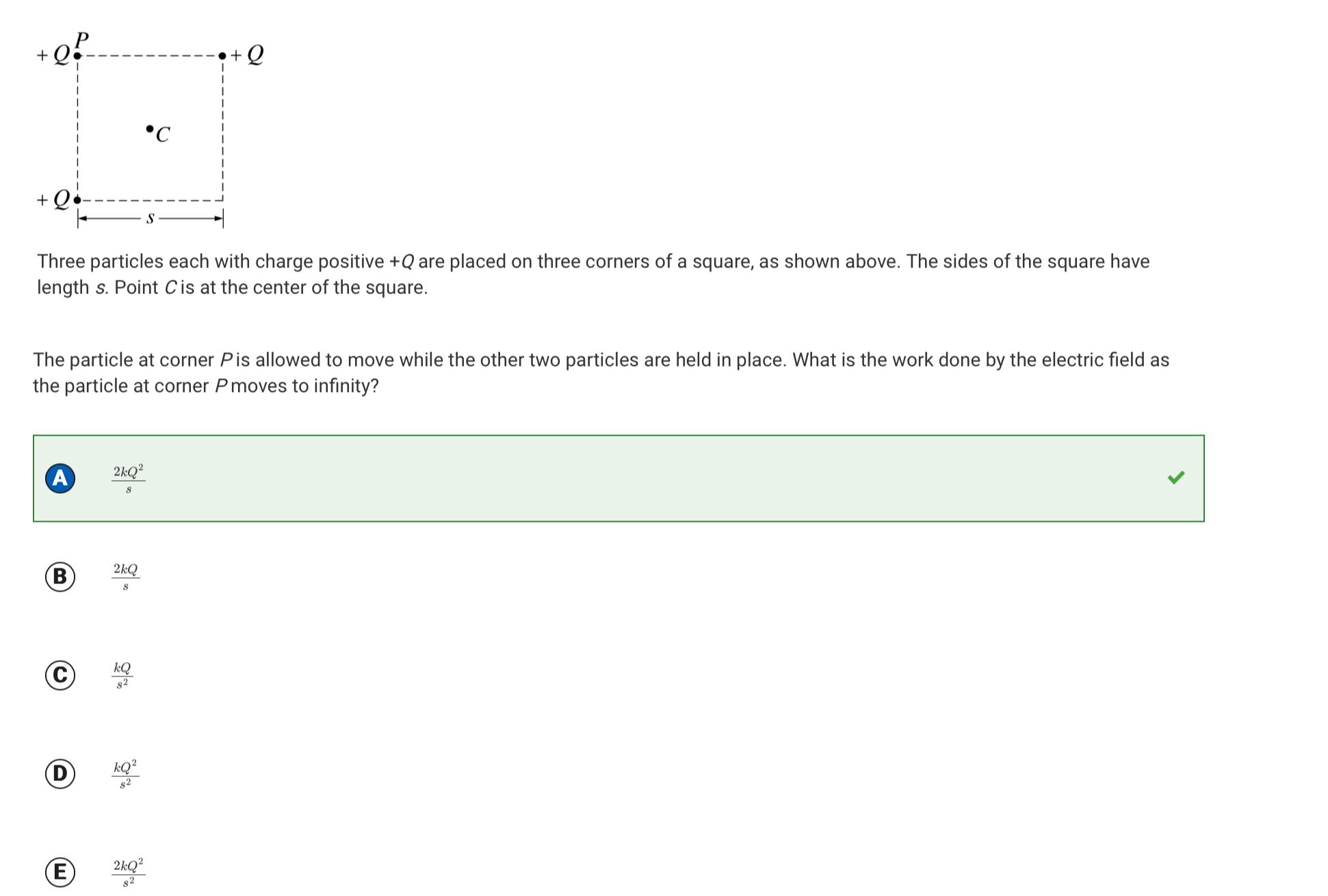 Solved Three Particles Each With Charge Positive +Q ﻿are | Chegg.com