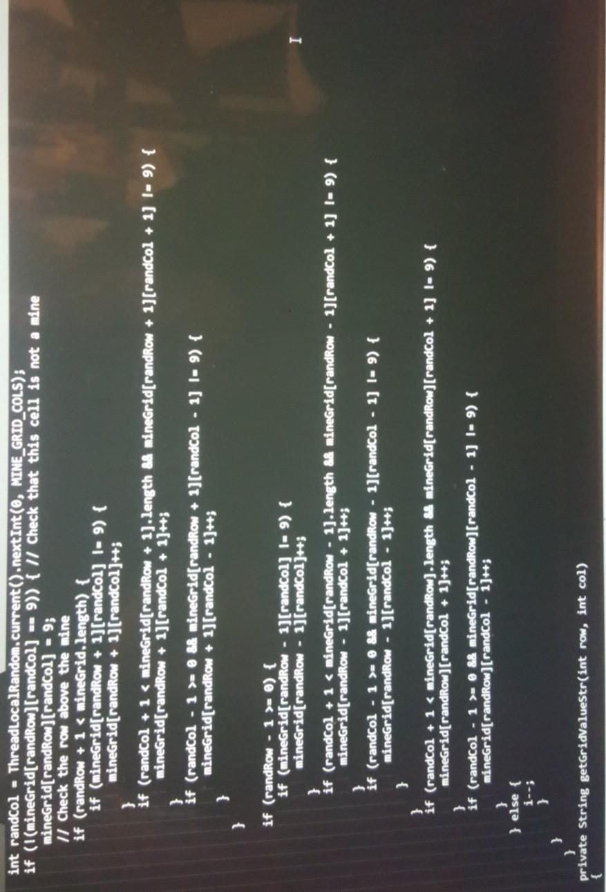 I need some help with my minesweeper java code see | Chegg.com