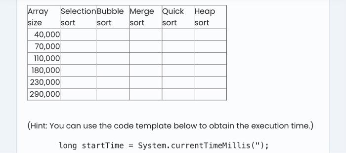 Solved Write a program that measures the execution time of | Chegg.com