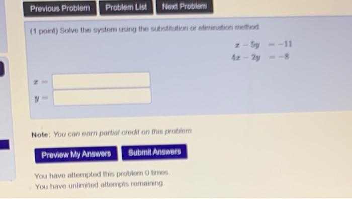 Solved Previous Problem Problem List Next Problem (1 point) | Chegg.com