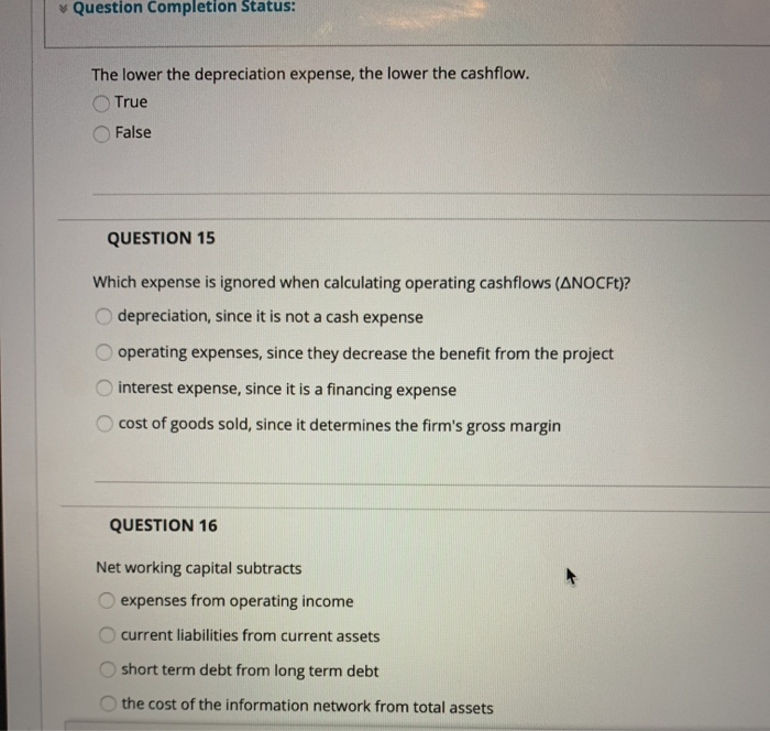 solved question completion status: assets decrease and... Solved Question Completion Status: The lower the | Chegg.com