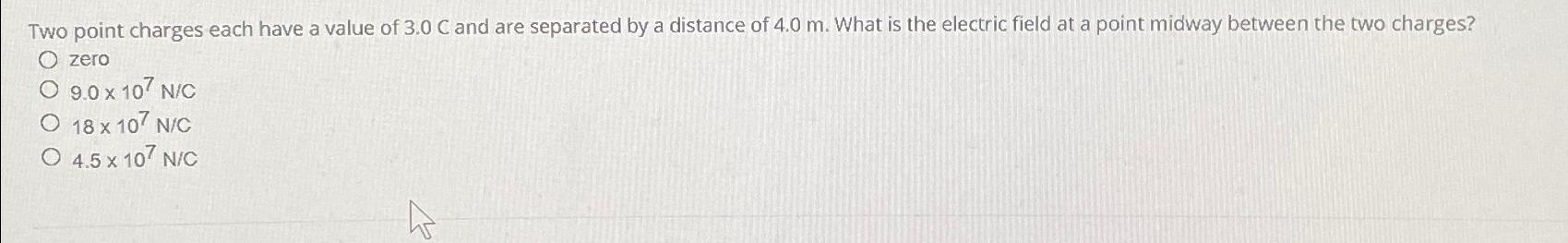 Two point charges each have a value of 3.0C and are | Chegg.com