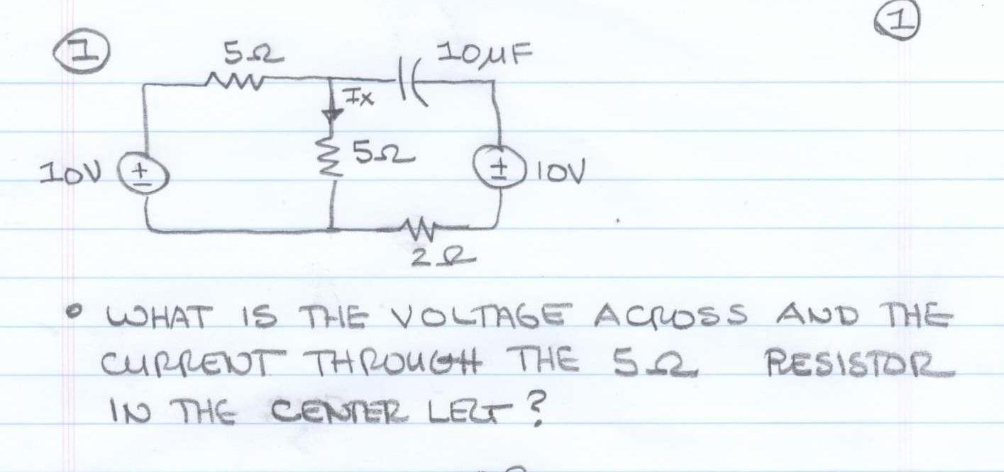 Solved WHAT IS THE VOLTAGE ACROSS AND THE CURRENT THROUGH | Chegg.com