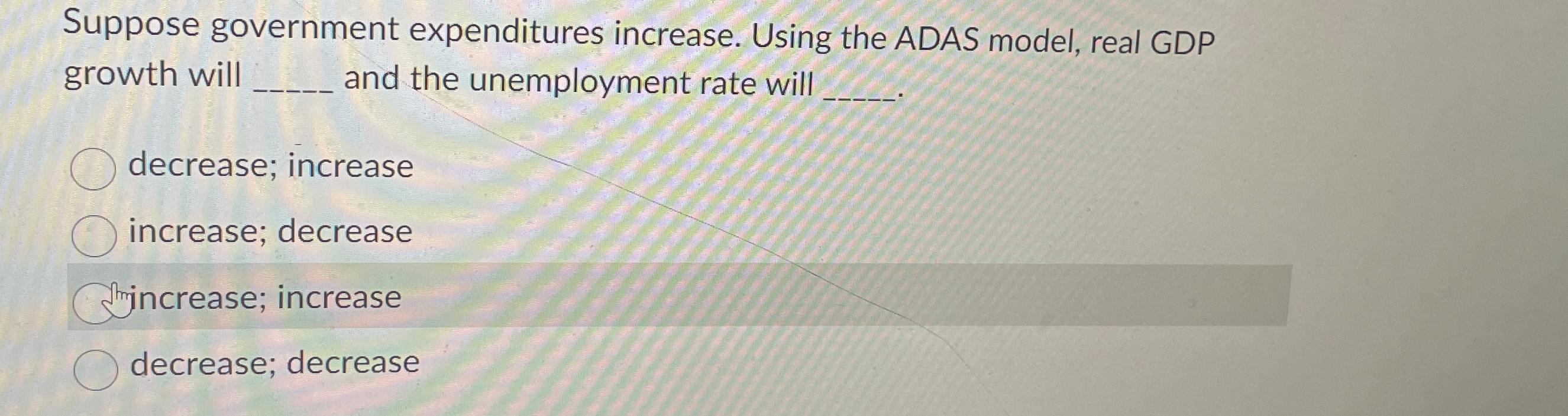 Solved Suppose Government Expenditures Increase. Using The | Chegg.com