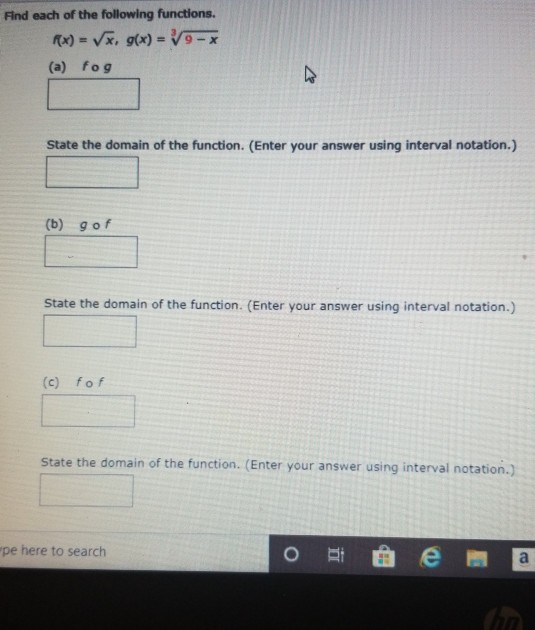Solved Find each of the following functions. Rx) = √x. 9(x) | Chegg.com
