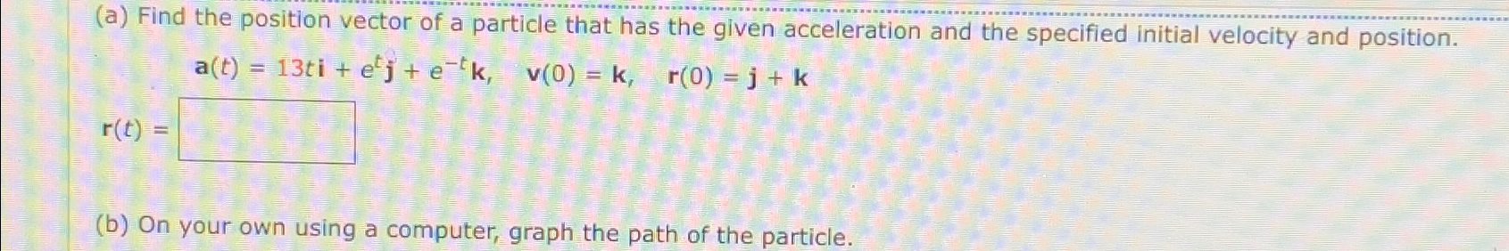 Solved (a) ﻿Find the position vector of a particle that has | Chegg.com