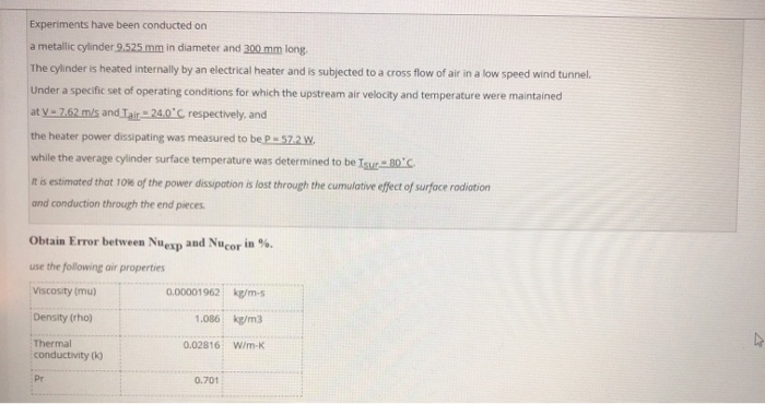 Solved Experiments have been conducted on a metallic | Chegg.com