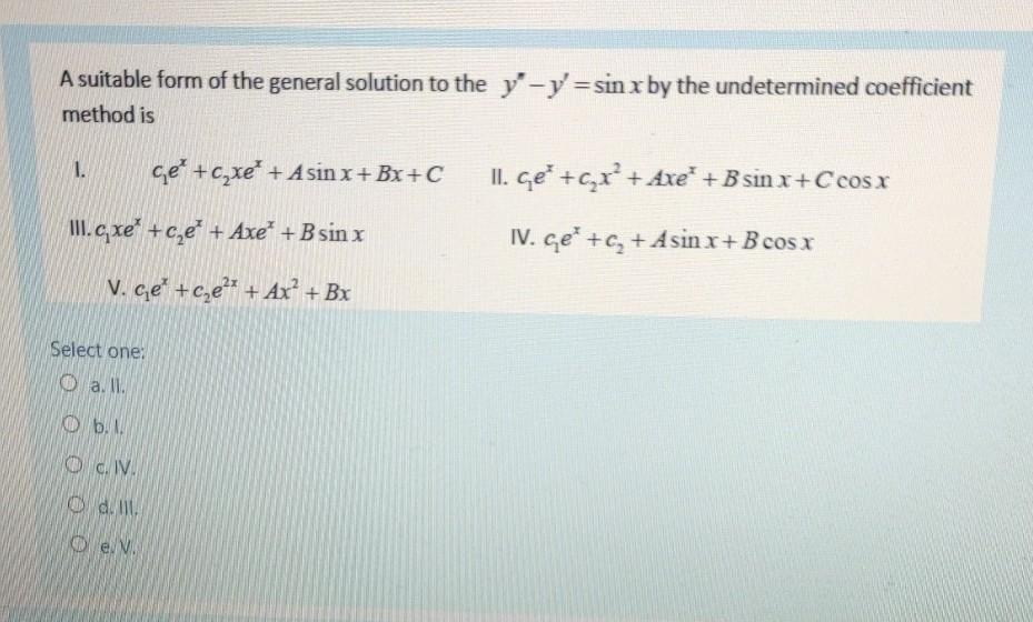 Solved Consider The Linear De Y Y Y X 1 According To T Chegg Com