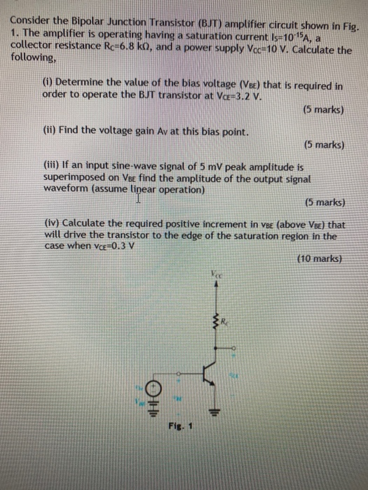 Solved Consider the Bipolar Junction Transistor (BUT) | Chegg.com