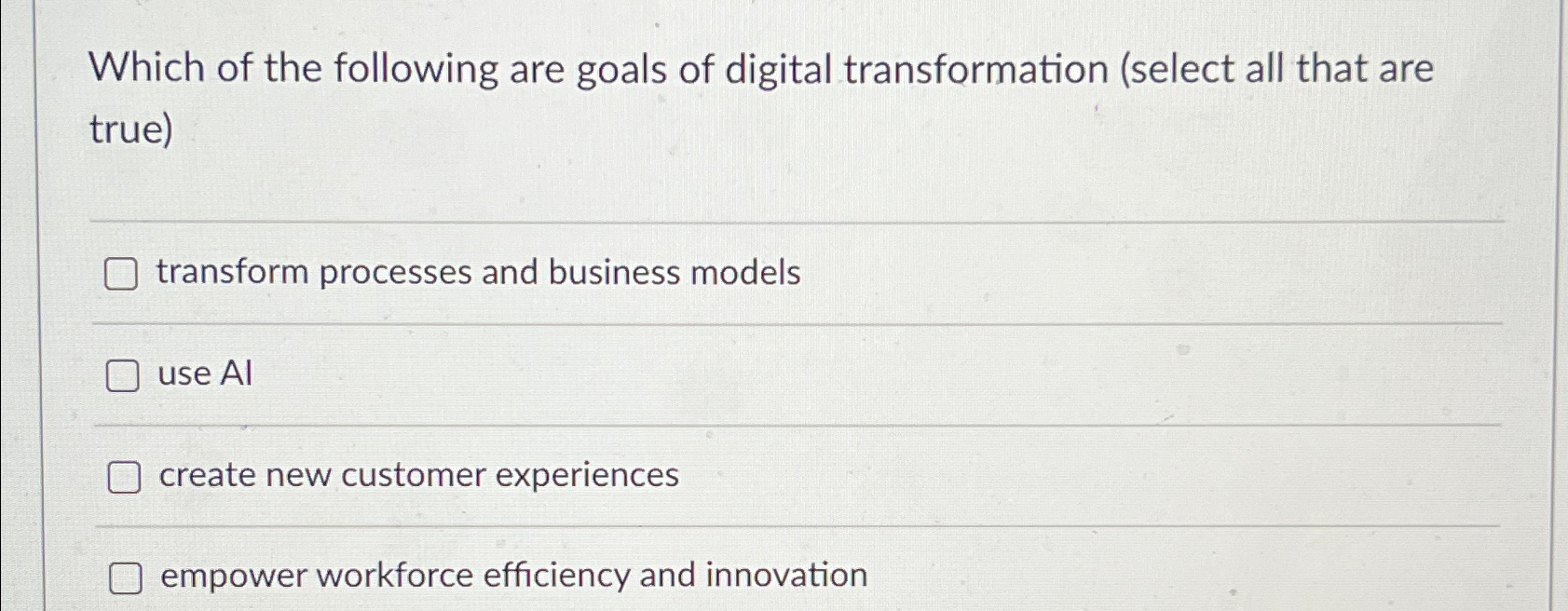 Solved Which of the following are goals of digital | Chegg.com