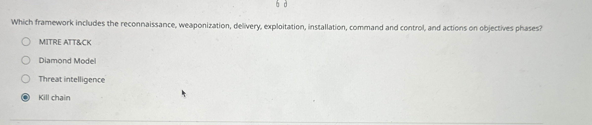 Solved Which framework includes the reconnaissance, | Chegg.com