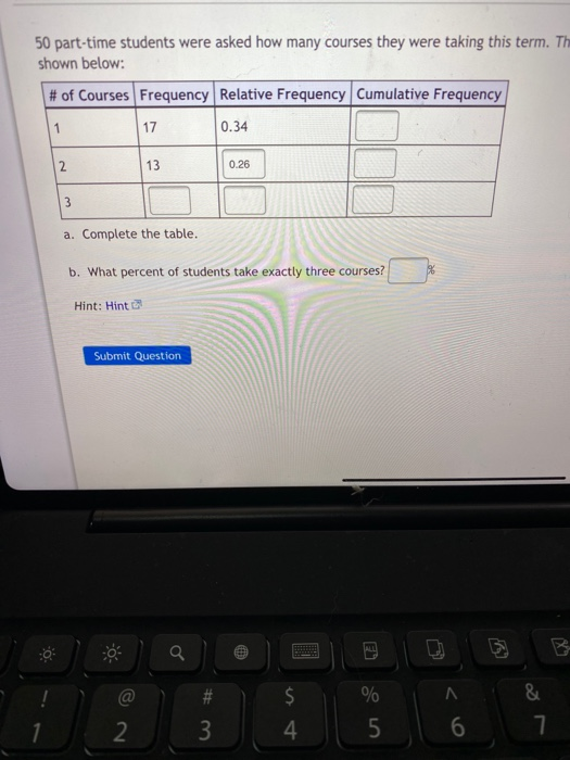 Solved 50 Part-time Students Were Asked How Many Courses | Chegg.com