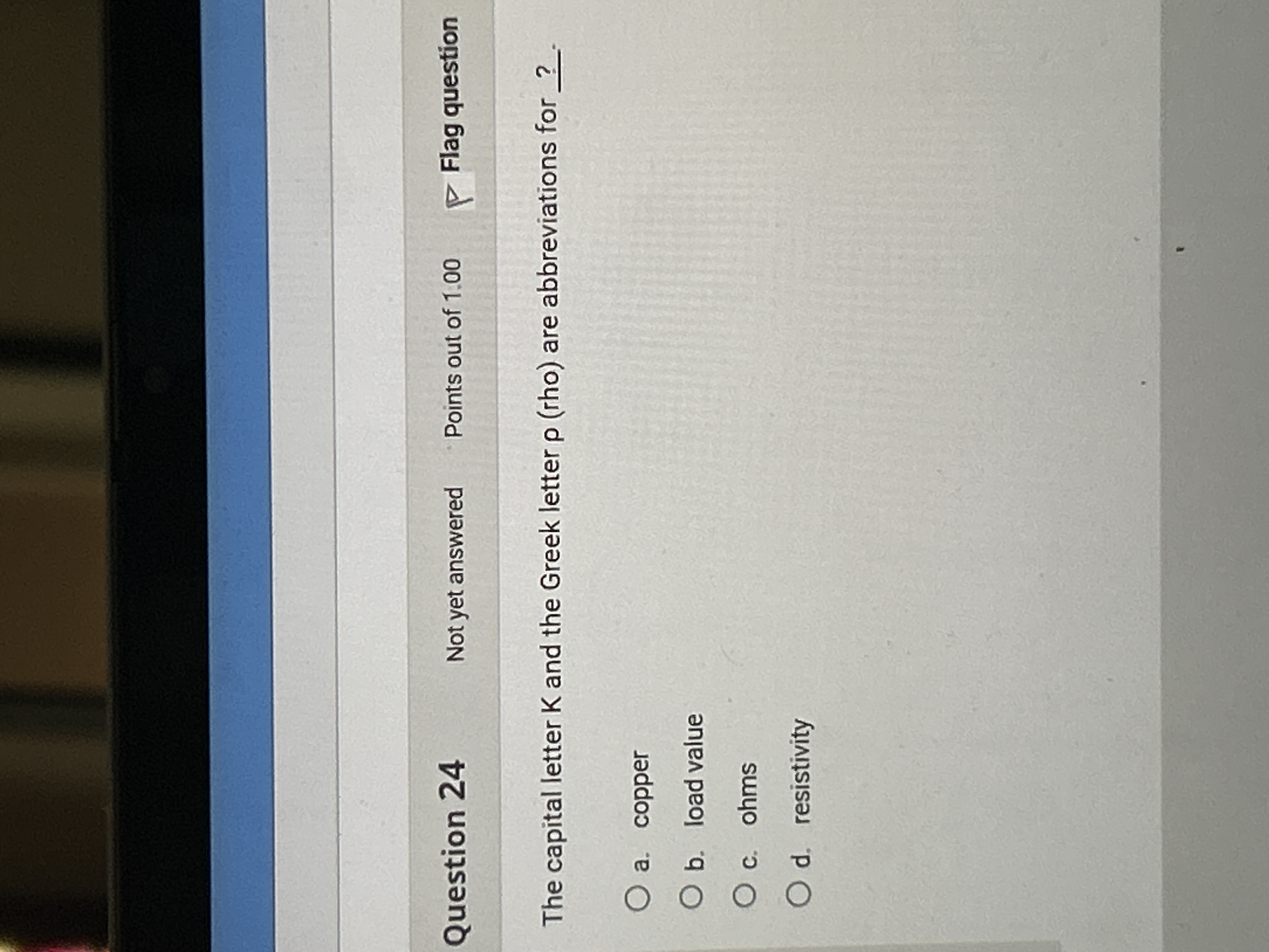 Solved The capital letter K ﻿and the Greek letter ρ (rho) | Chegg.com