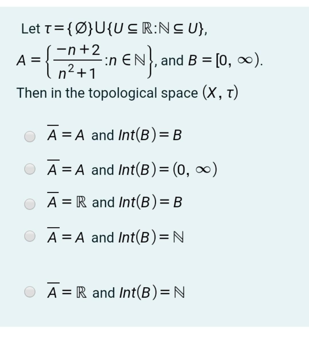 Solved Let T O U U Sr N Su N 2 A In En And B Chegg Com