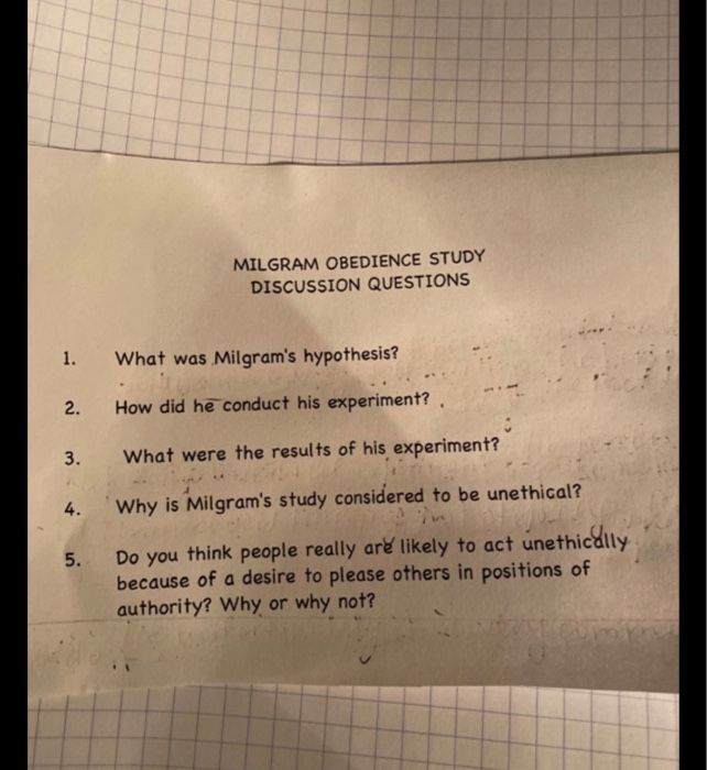 the participants in milgram's original obedience experiment quizlet